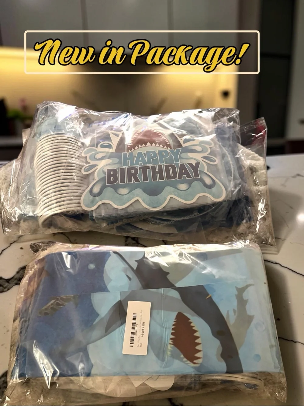 🦈🎉 Shark Birthday Party Supplies & Decorations Set – 190 Pieces